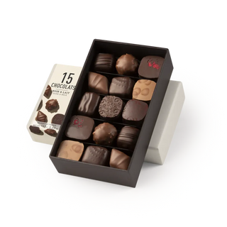 Michel Cluizel 15-Piece Chocolate Bon Bons Gift Box Mixed by Bar & Cocoa