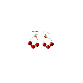 Ola Project - Hawaiian Wiliwili Earrings - Lahaina Strong Red