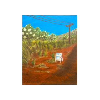 Ola Project - Hawaiian Art Print "Red Soil, Red Bird"