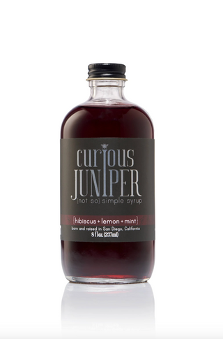 Curious Juniper - Natural Simple Syrup - Hibiscus+Lemon+Mint