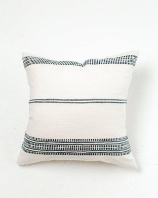 18" Aden Throw Pillow Cover - Natural with Navy
