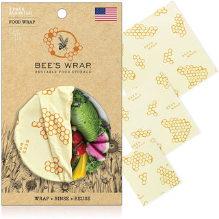 Beeswax Reusable Food Wraps (Assorted 3 Pack) - Bee's Wrap
