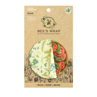 Plant-Based Food Wraps (3 pc.) - Garden Print - Bee's Wrap