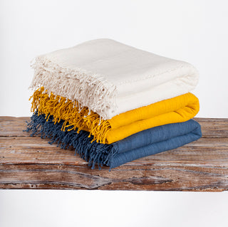 Fair Trade Cotton Lightweight Blanket (Queen), Handwoven Textiles by Creative Women