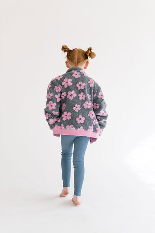 Everyway - Flower Power Fleece Jacket (Pink)