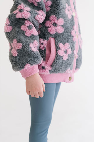 Everyway - Flower Power Fleece Jacket (Pink)
